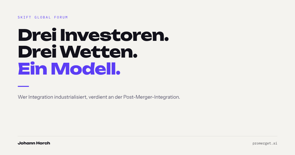 Drei Investoren, drei Wetten, ein Modell