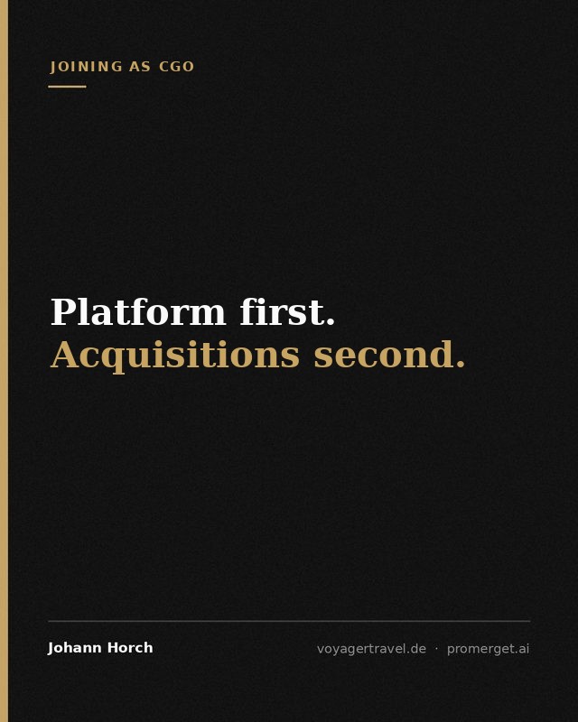 Platform first. Acquisitions second.