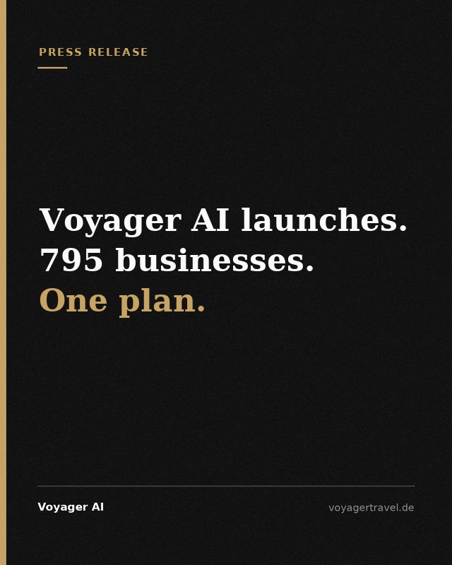 Voyager AI launches. 795 businesses. One plan.