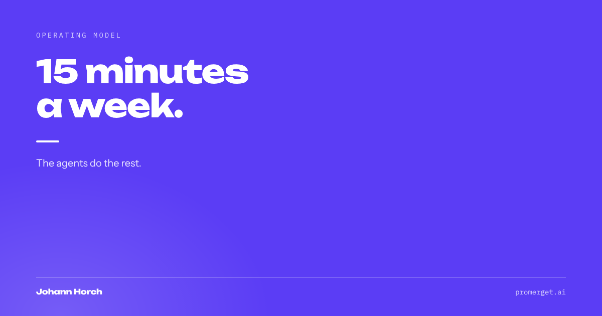 My fifteen-minute week