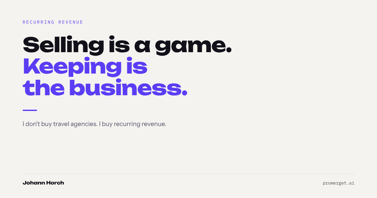 Selling a trip is a game. Keeping a traveller is a business.