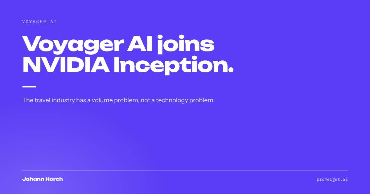 Voyager AI is now part of NVIDIA Inception.