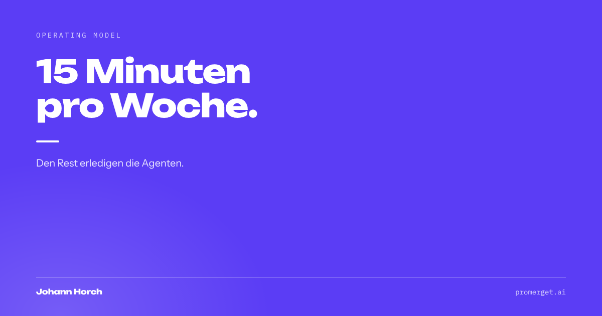 Meine Fünfzehn-Minuten-Woche