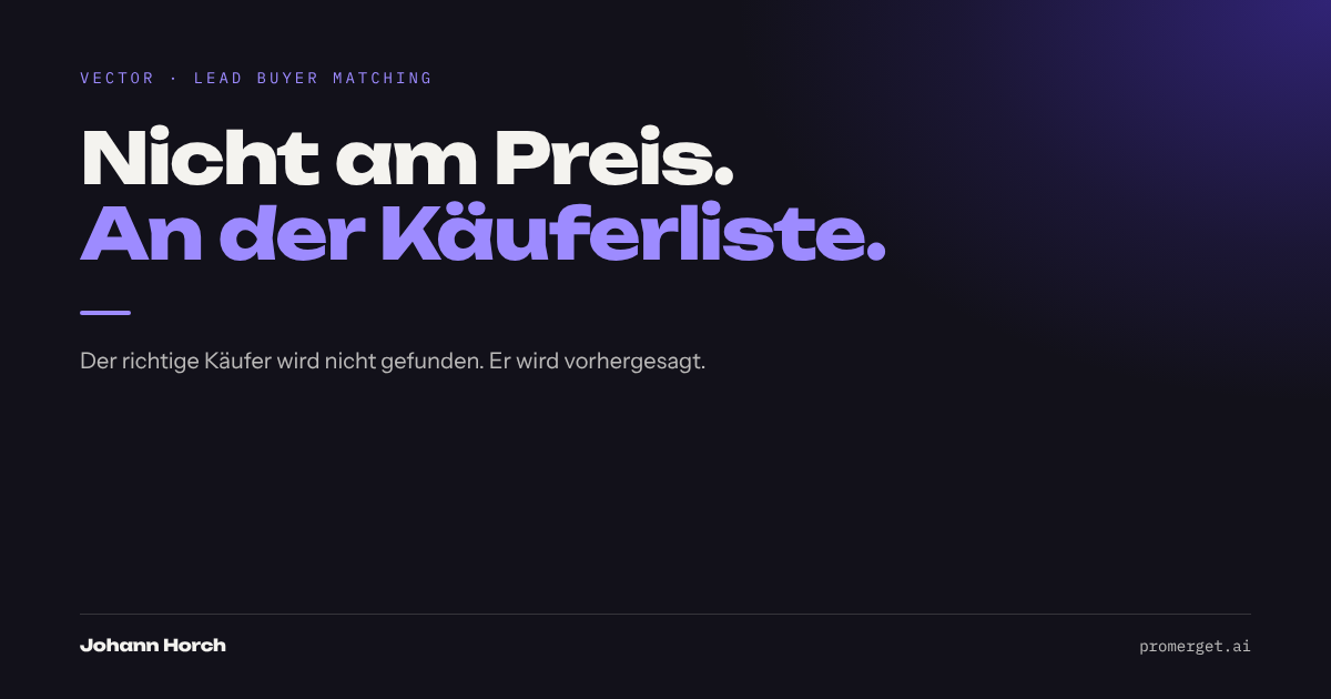 Die meisten Verkaufsprozesse scheitern nicht am Preis.